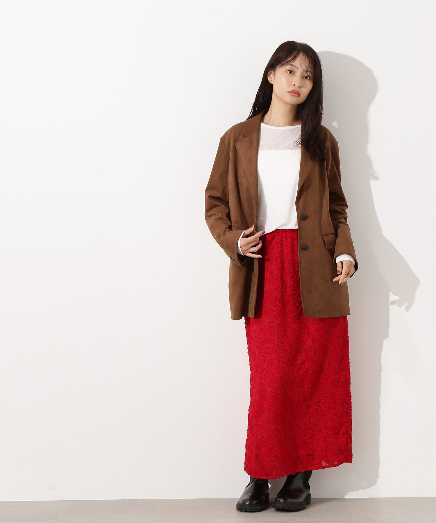  「カットジャガードナロースカート」|スカート|