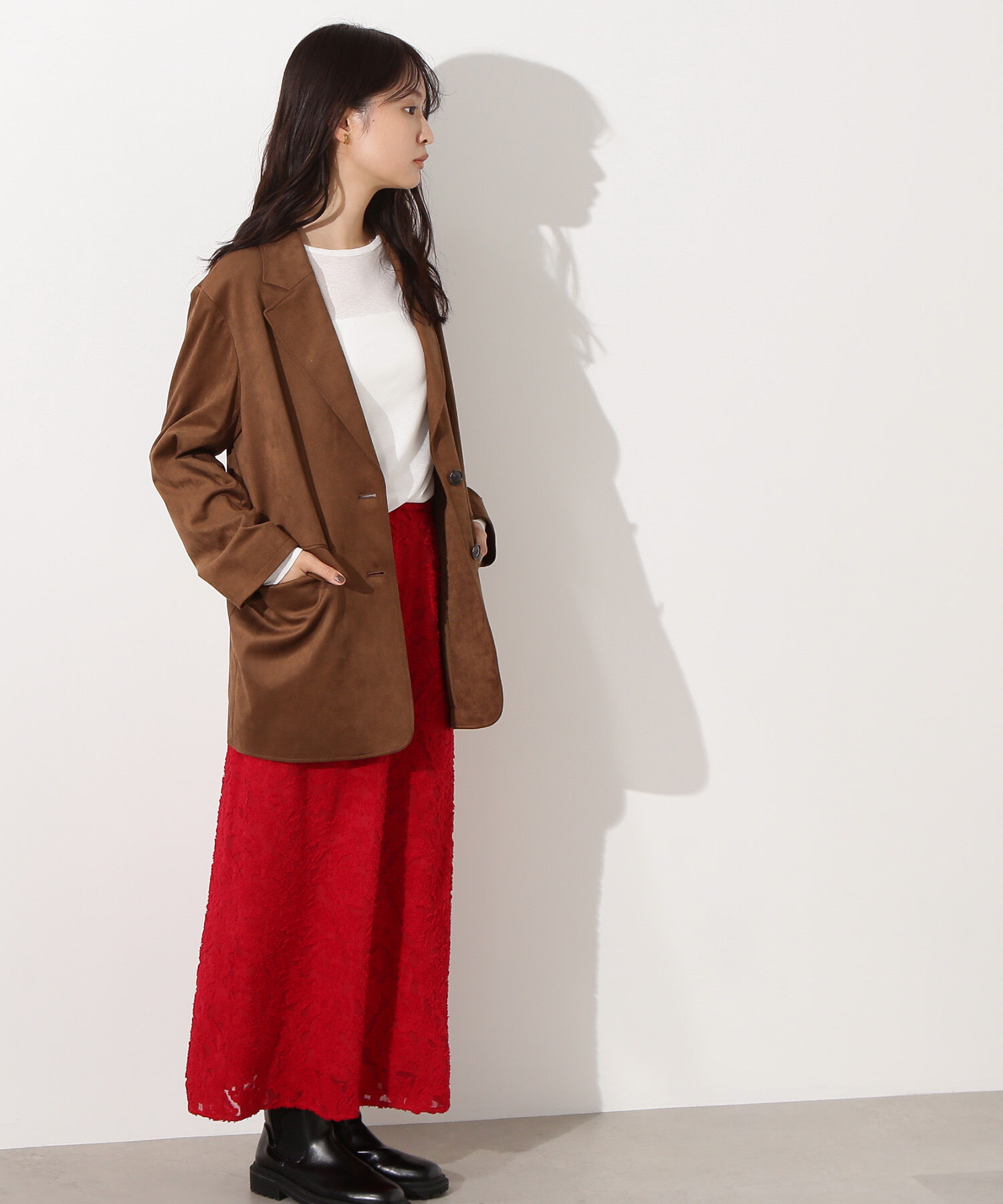  「カットジャガードナロースカート」|スカート|