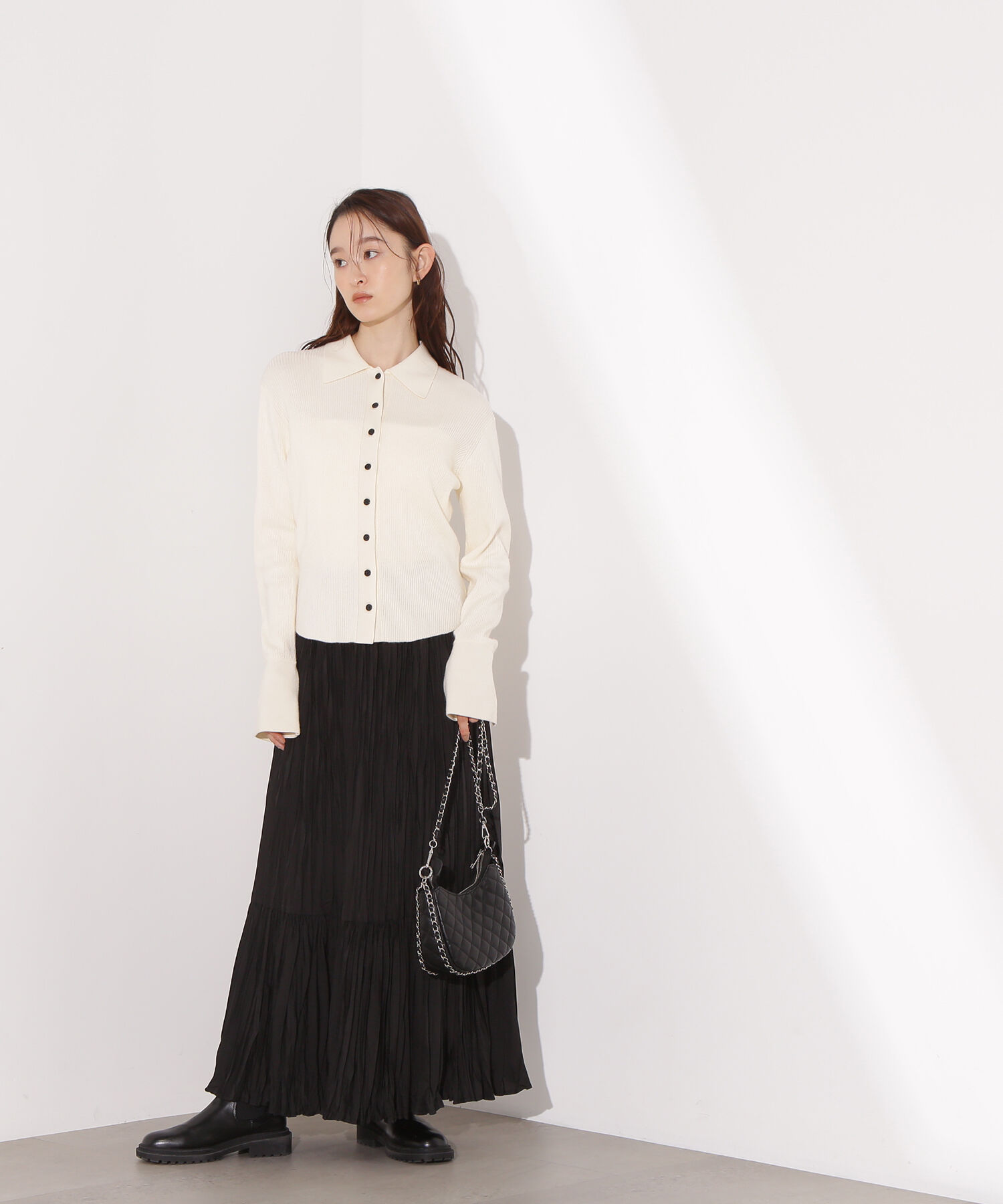  「ティアードプリーツスカート」|スカート|