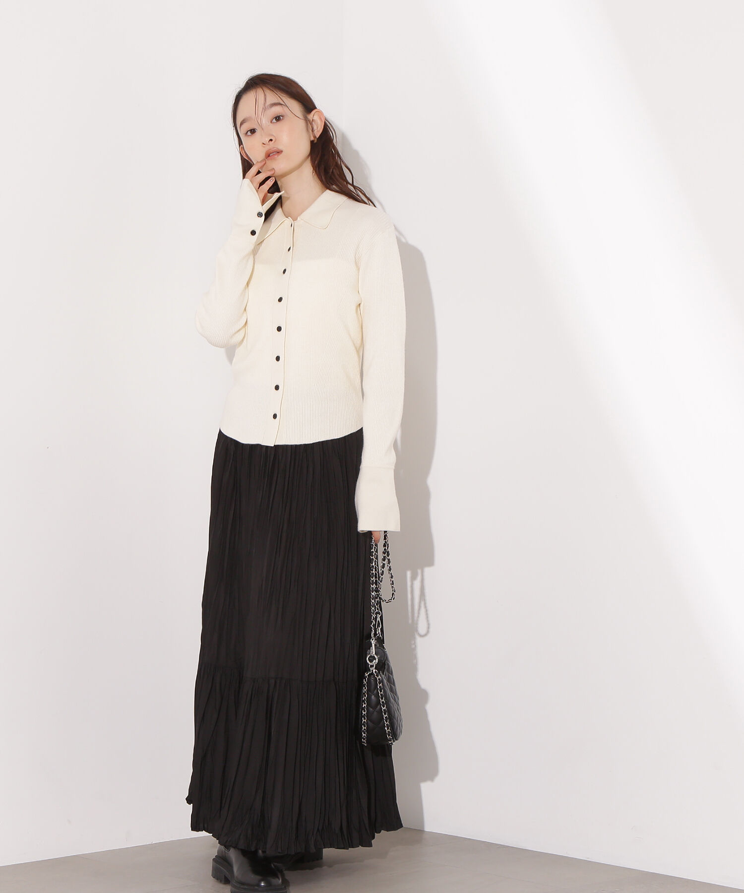  「ティアードプリーツスカート」|スカート|