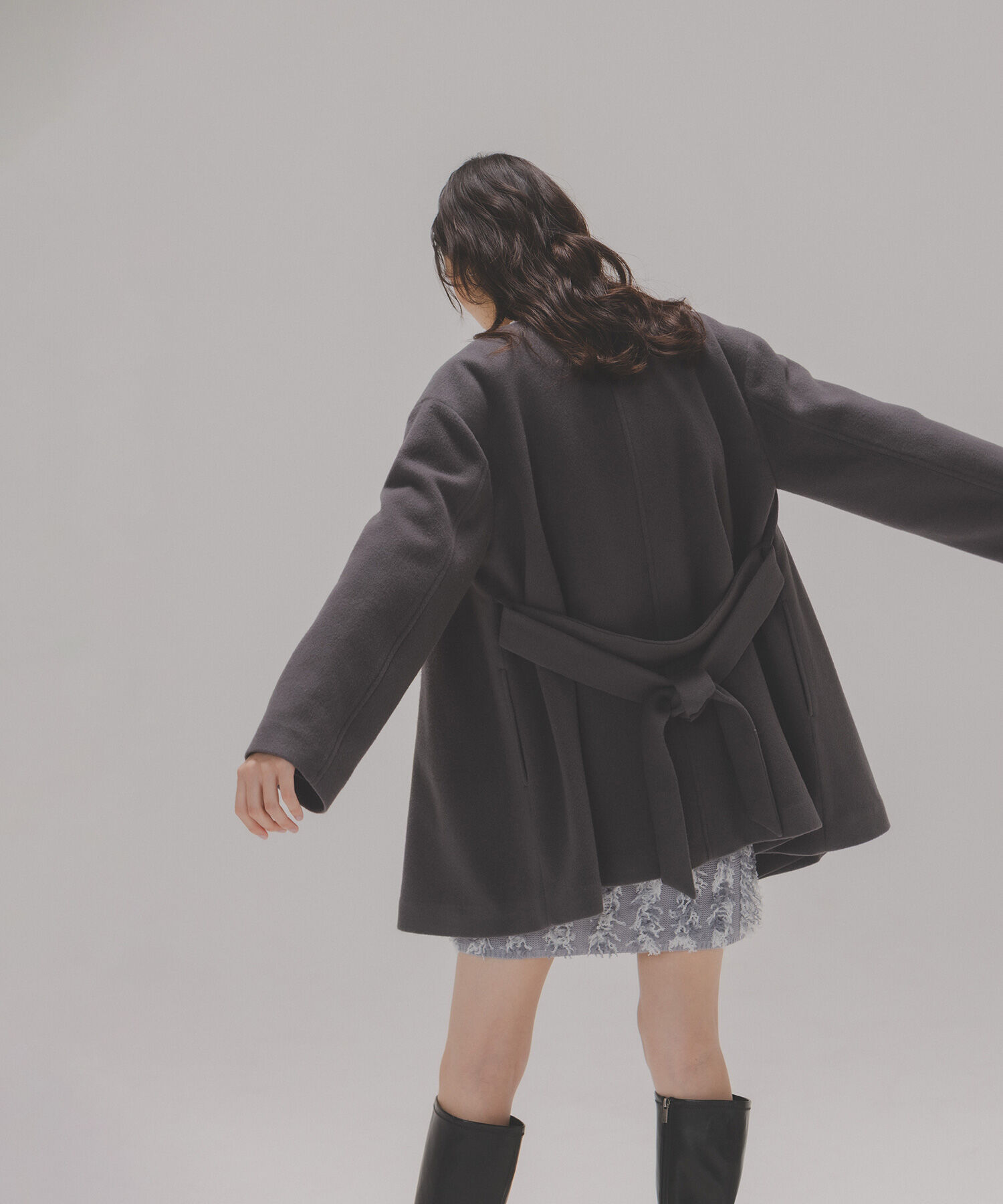  「ベルテッドミディコート」|ブルゾン・スタジャン|