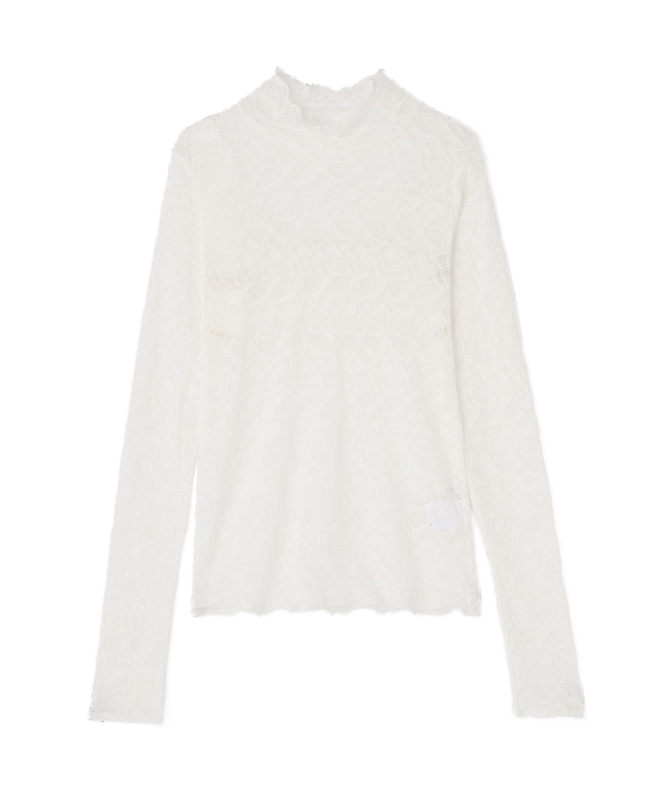  「レースハイネックカットソー」|Tシャツ・カットソー|