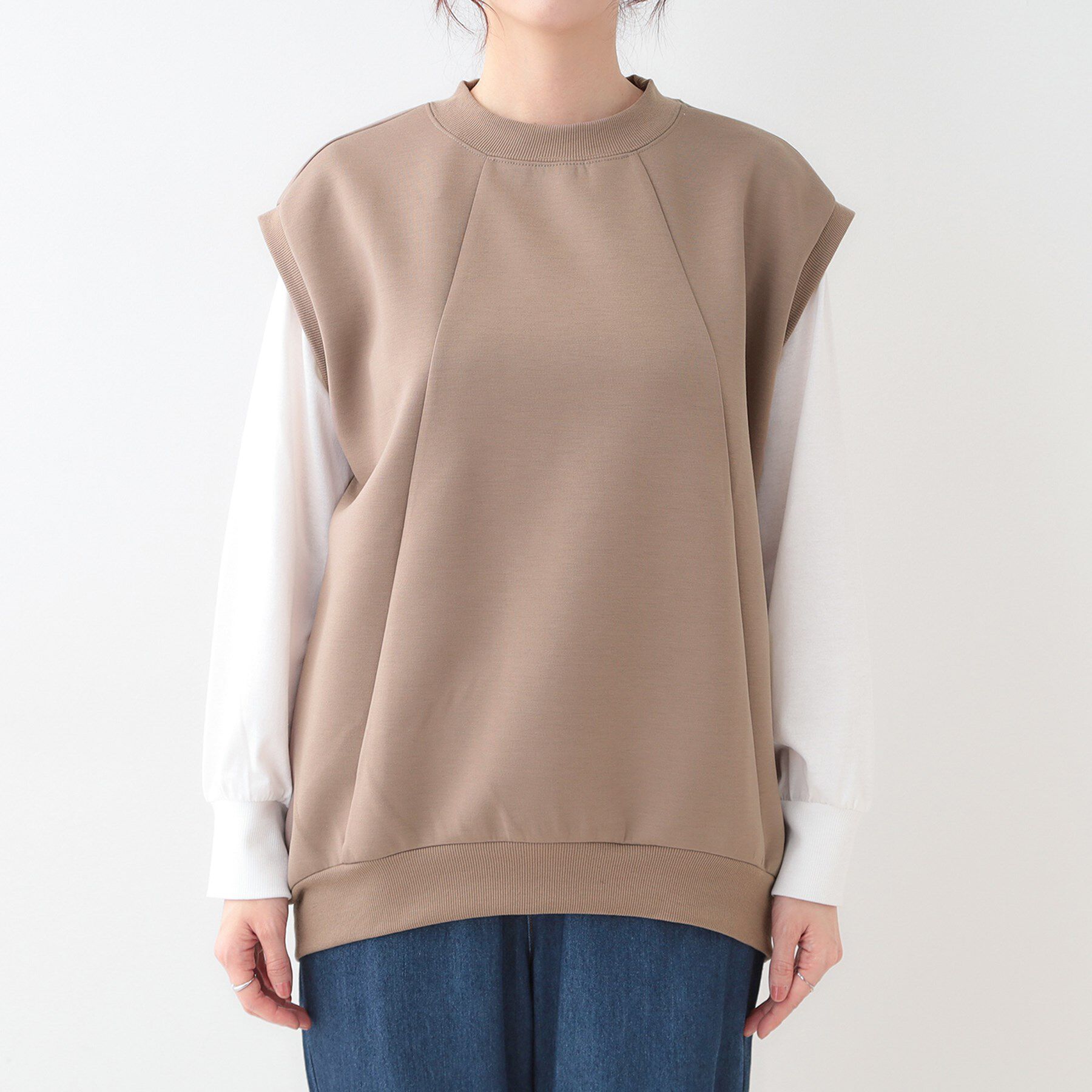 SHOO･LA･RUE「【洗える/S-LL/2点セット】コクーンベストセット」|Tシャツ・カットソー|