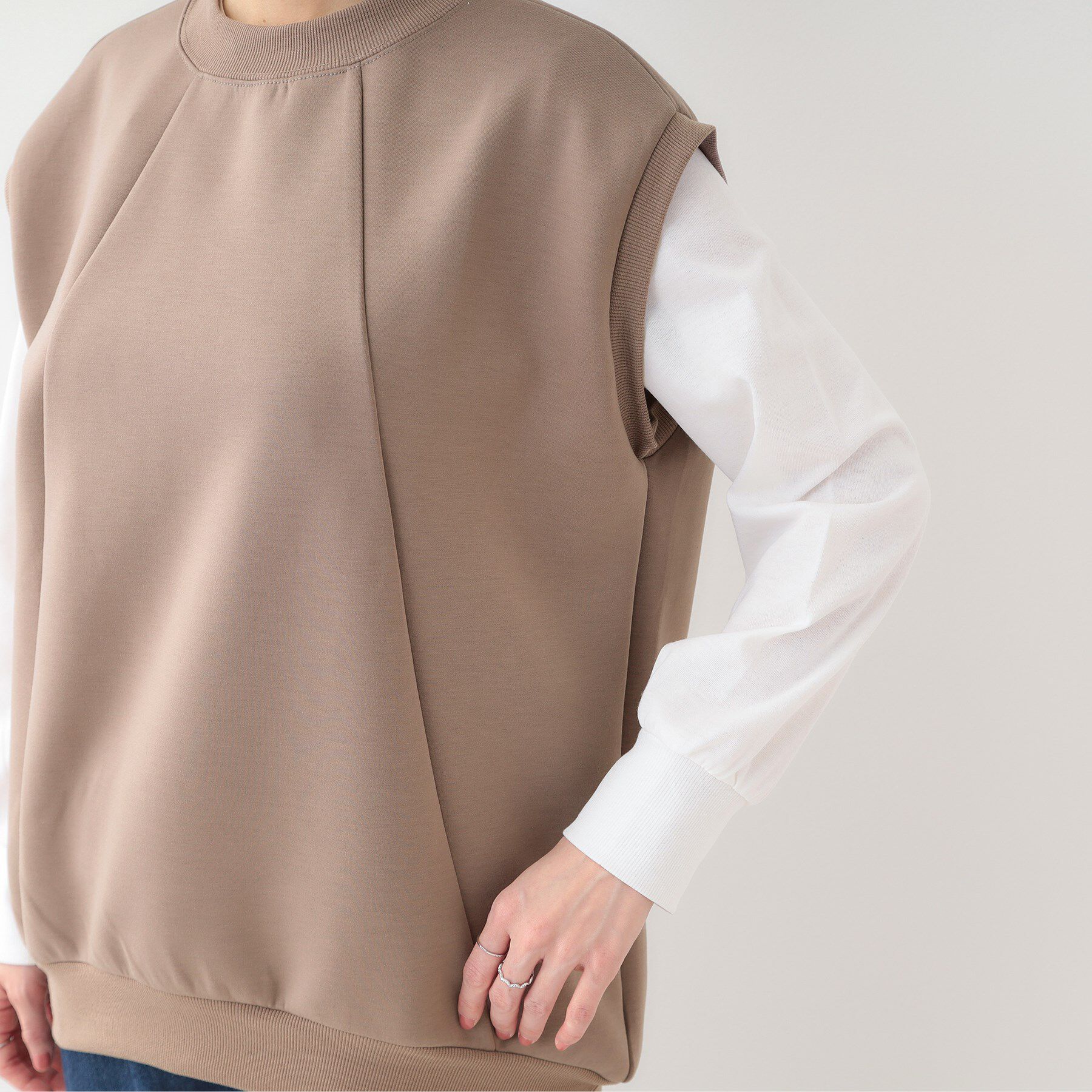 SHOO･LA･RUE「【洗える/S-LL/2点セット】コクーンベストセット」|Tシャツ・カットソー|