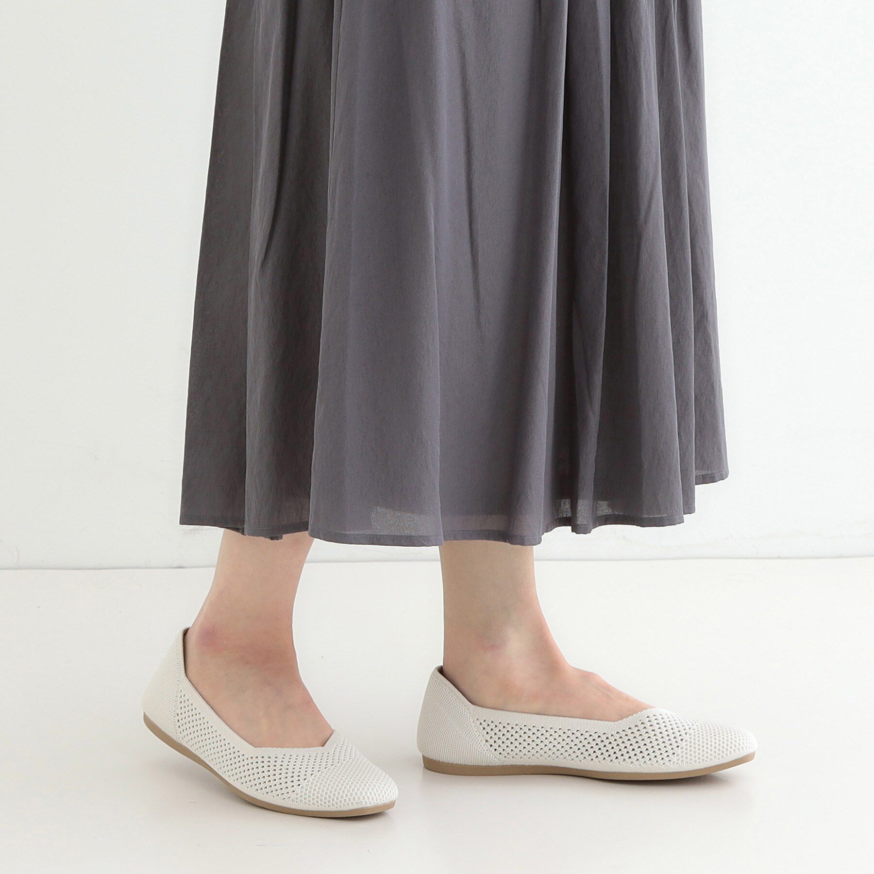 SHOO･LA･RUE「【洗える】透かし編みニットパンプス」|パンプス|