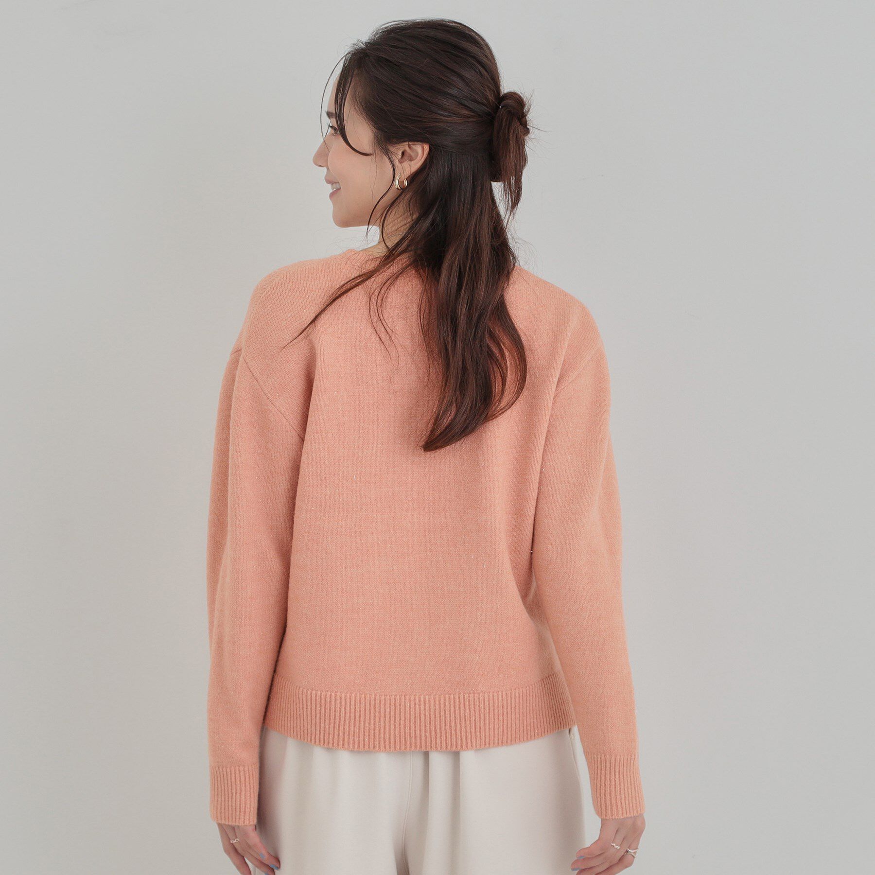 SHOO･LA･RUE「【S-LL/洗濯機可】さりげないラメが上品　クルーネックニット」|ニット・セーター|