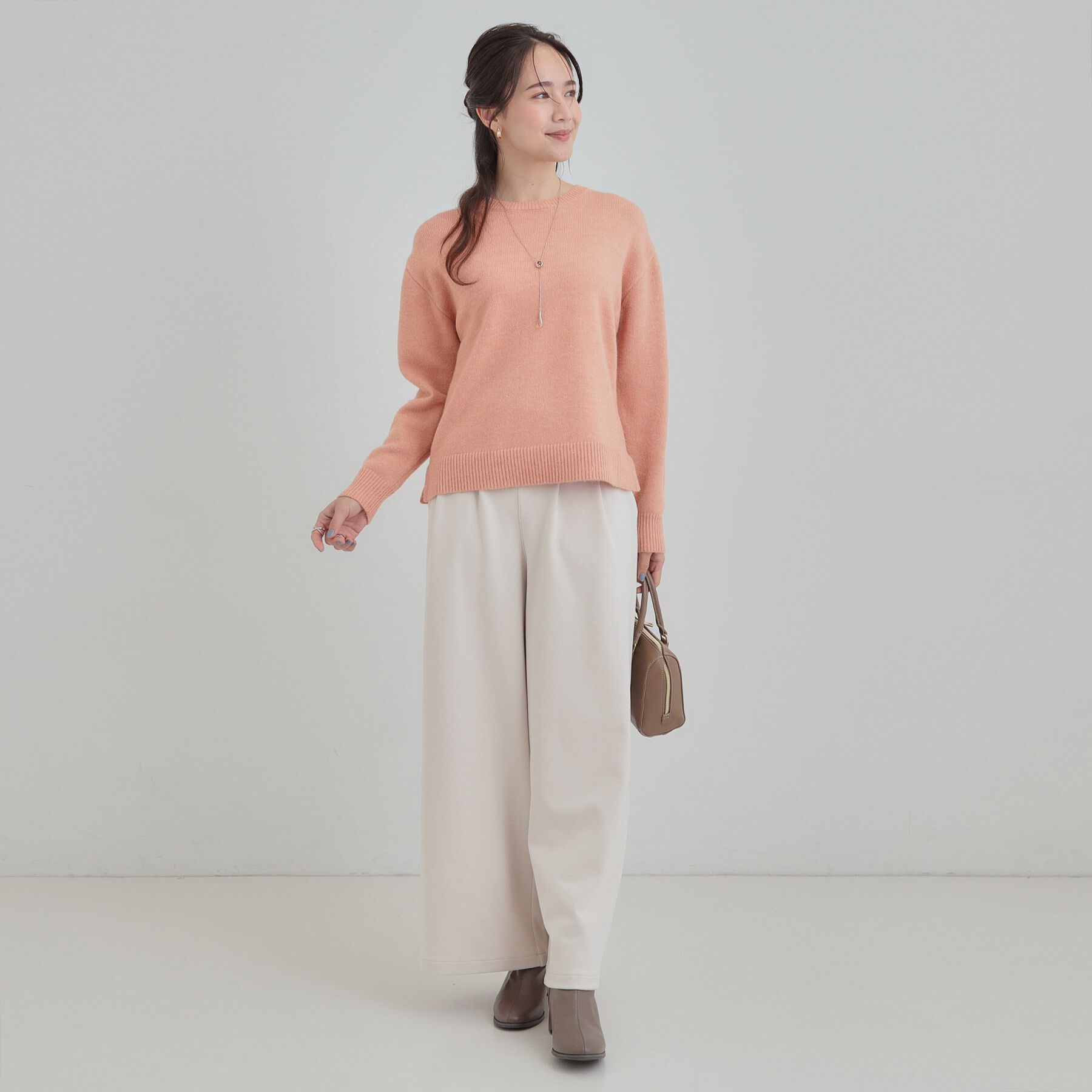 SHOO･LA･RUE「【S-LL/洗濯機可】さりげないラメが上品　クルーネックニット」|ニット・セーター|