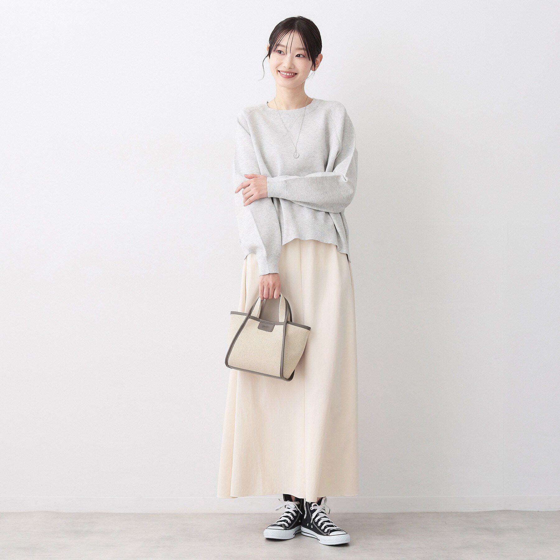 Dessin「【軽量/2WAY】パイピングコットンリネンミニバッグ」|ショルダー・メッセンジャー|