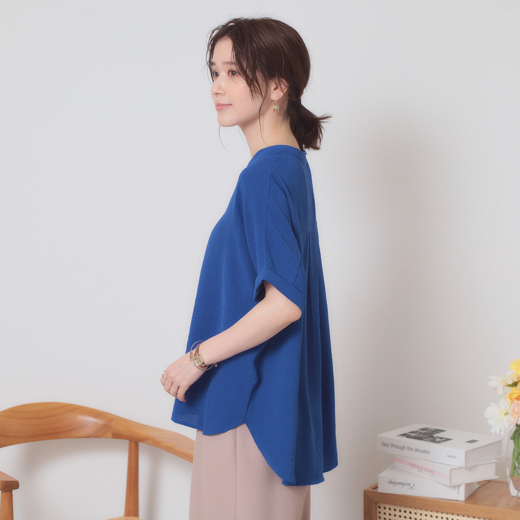 ITS&rsquo;DEMO「【接触冷感／吸水速乾／洗濯機OK】イージーケアスキッパーブラウス＜ラク服シリーズ＞」|シャツ・ブラウス|