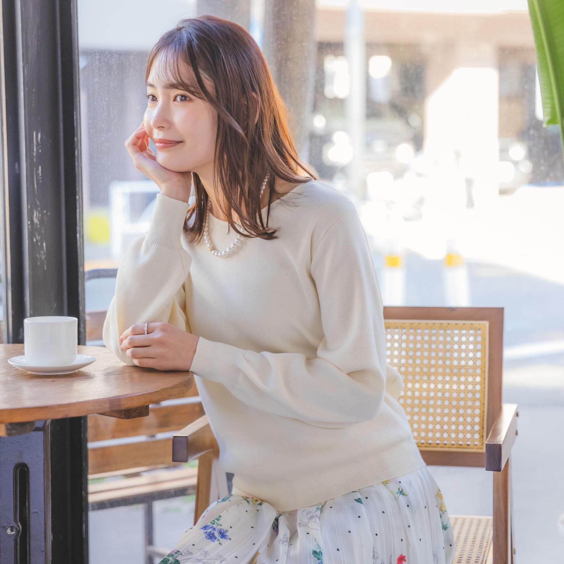 ITS&rsquo;DEMO「【洗濯機OK】花粉防止Vネックニット」|ニット・セーター|