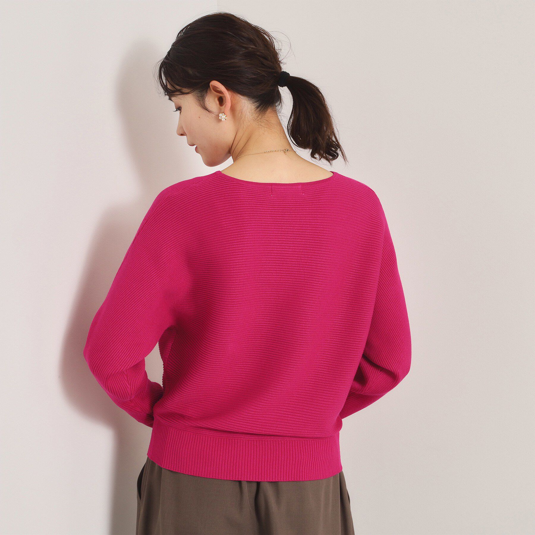 ITS&rsquo;DEMO「【洗濯機OK】花粉防止リブドルマンニット」|ニット・セーター|