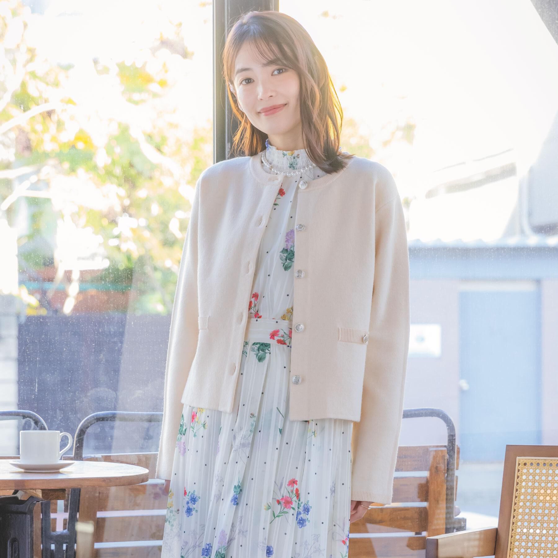 ITS&rsquo;DEMO「【花粉防止／手洗い可】ニットジャケット」|ノーカラージャケット|