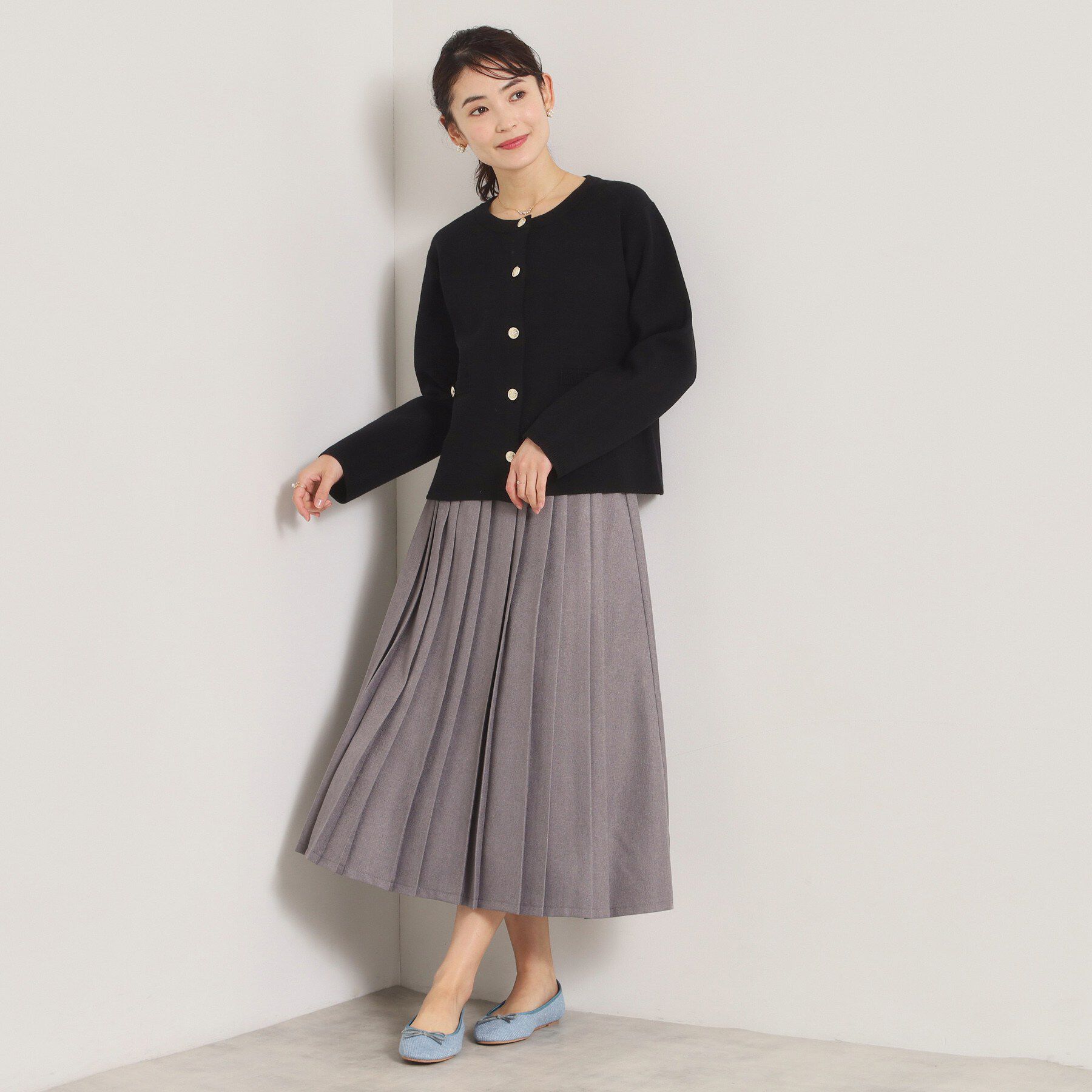 ITS&rsquo;DEMO「【花粉防止／手洗い可】ニットジャケット」|ノーカラージャケット|