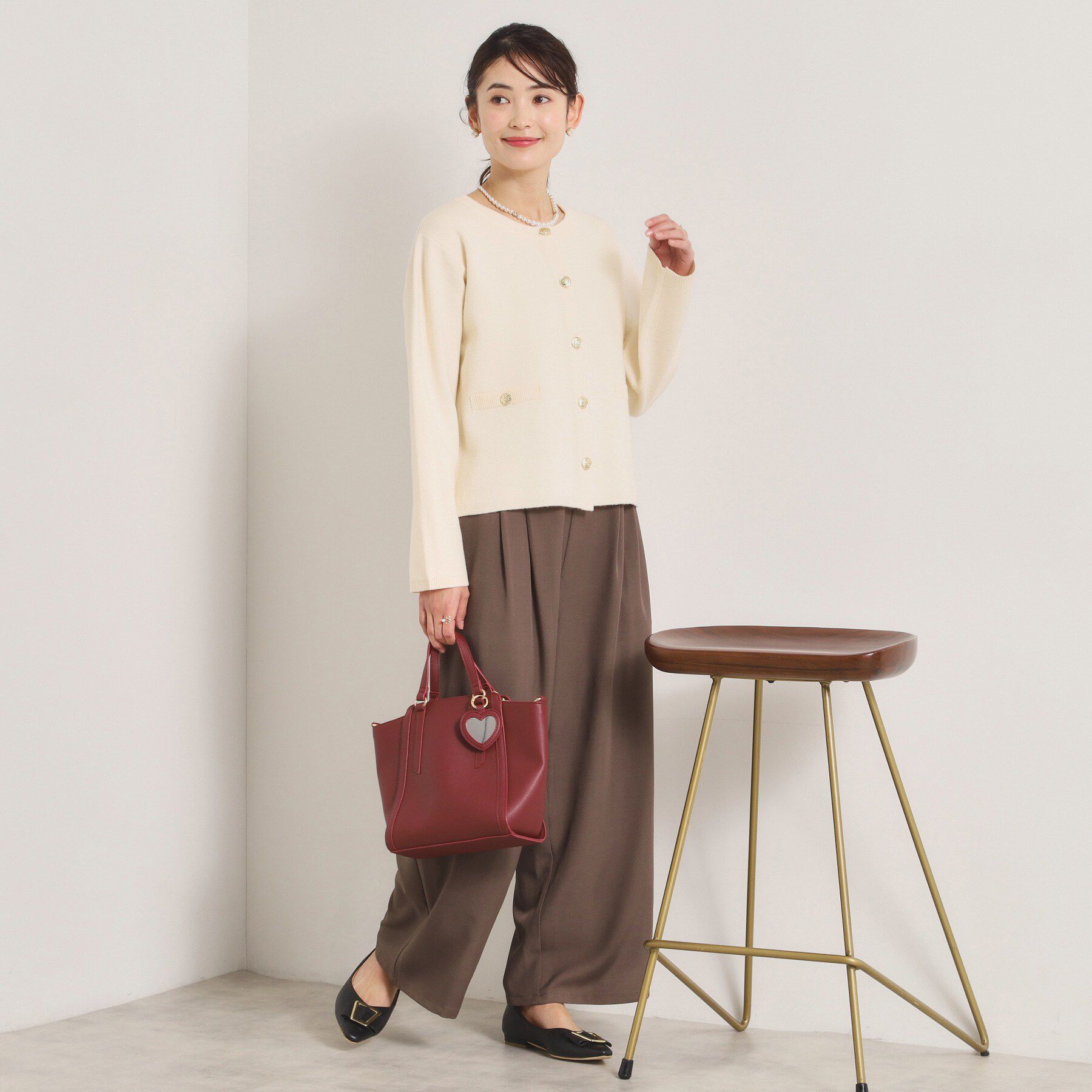 ITS&rsquo;DEMO「【花粉防止／手洗い可】ニットジャケット」|ノーカラージャケット|