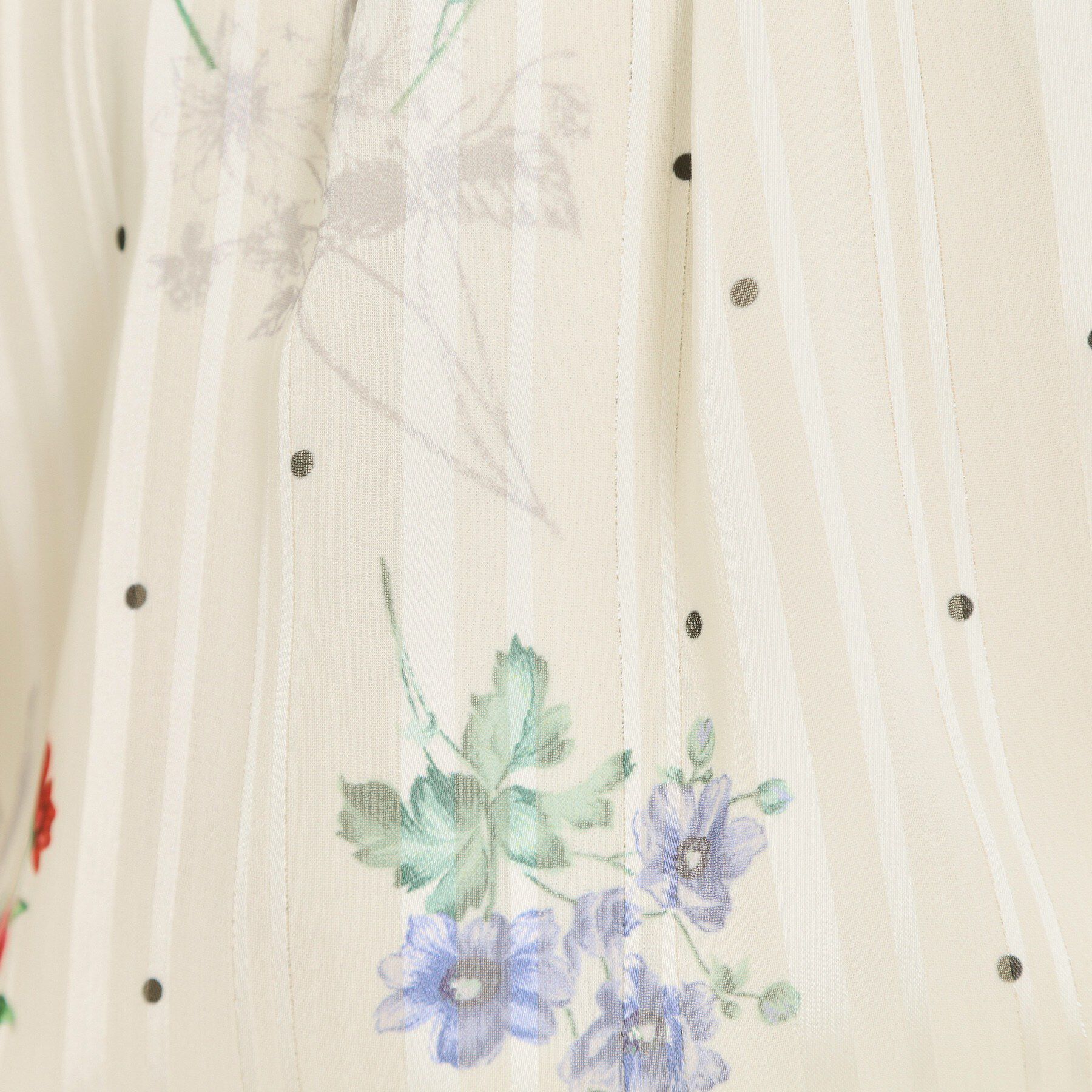 ITS&rsquo;DEMO「【手洗い可／セットアップ可】ラメストライプ花柄ブラウス」|シャツ・ブラウス|