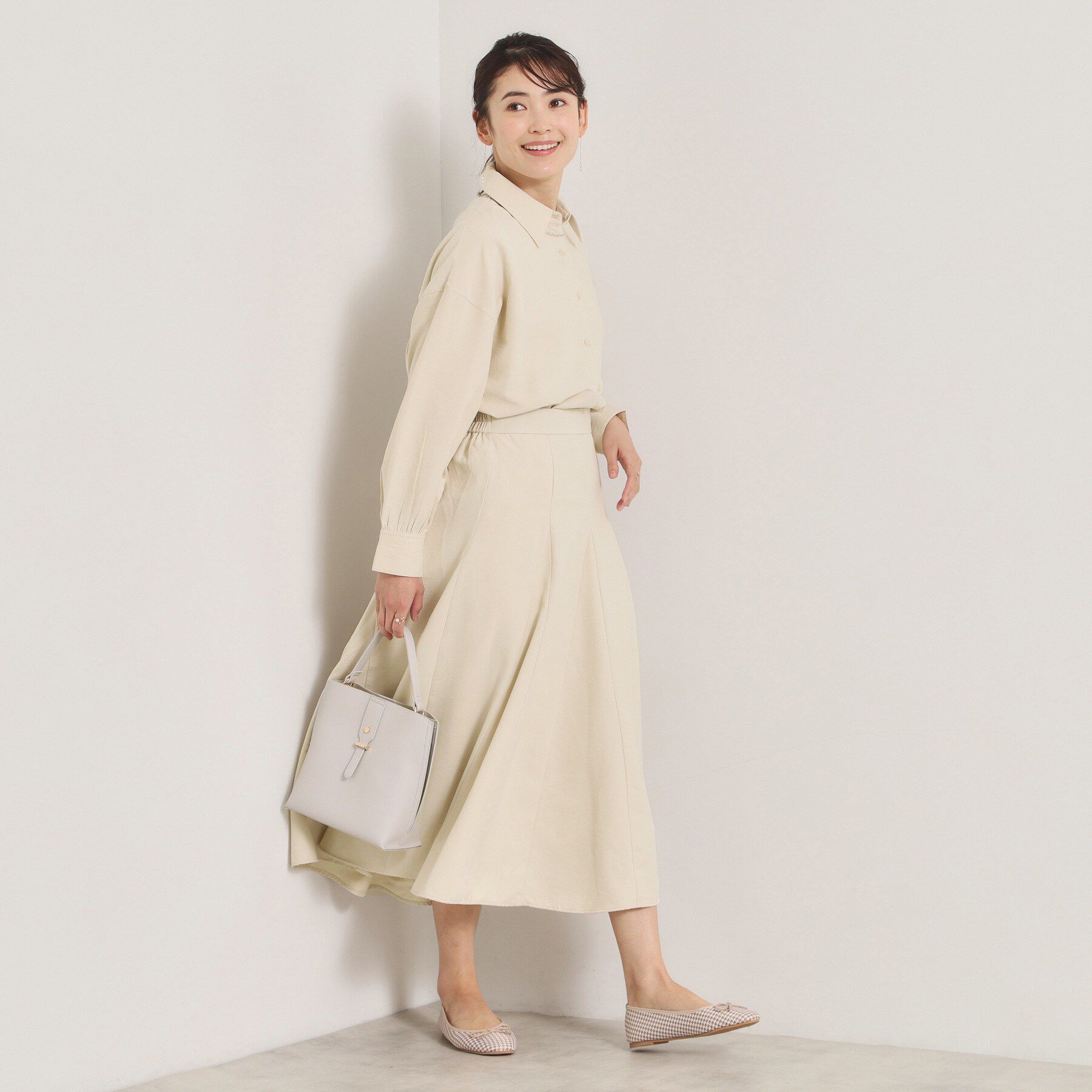 ITS&rsquo;DEMO「【手洗い可／セットアップ可】サテンピーチスカート」|スカート|