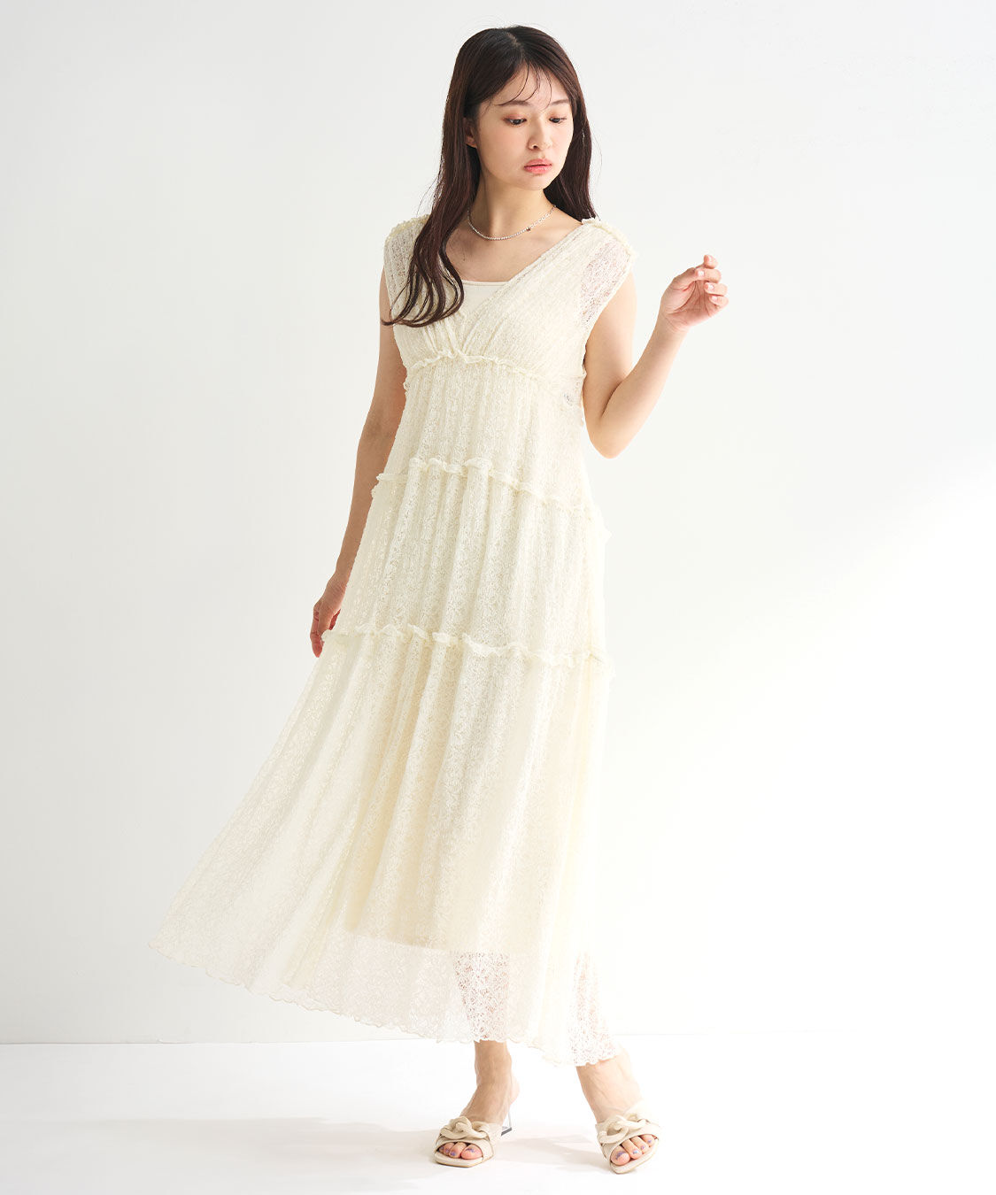 COCO DEAL「レースティアードワンピース」|ワンピース|