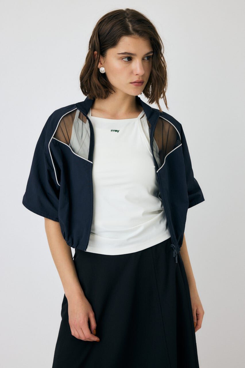 MOUSSY「PIPING HALF SLEEVE トラックジャケット」|その他|D/NVY3