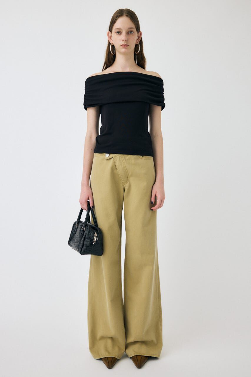 MOUSSY「CROSS CHINO WIDE STRAIGHT」|デニム|