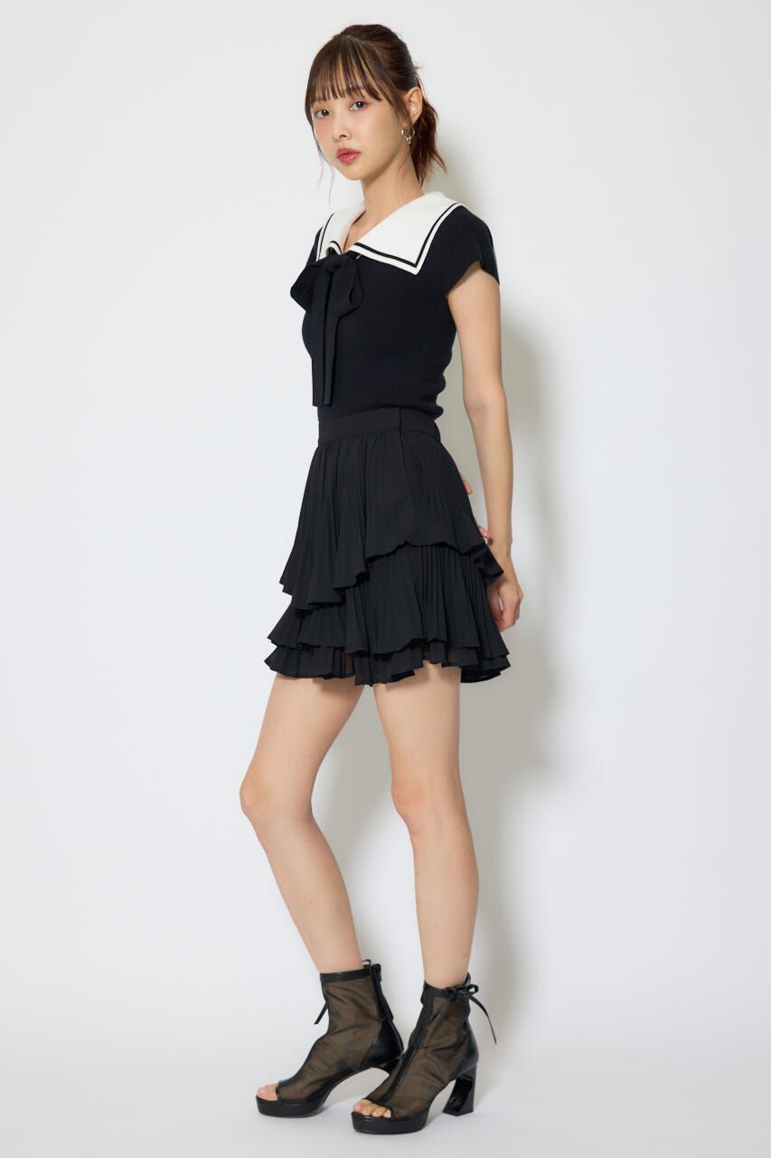 rienda「プリーツティアードミニスカート」|スカート|