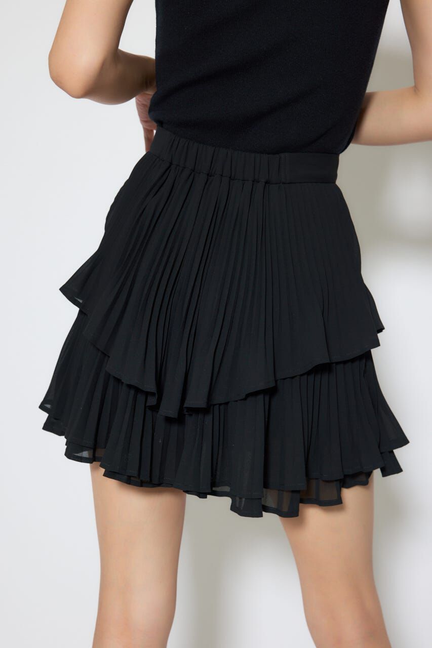 rienda「プリーツティアードミニスカート」|スカート|