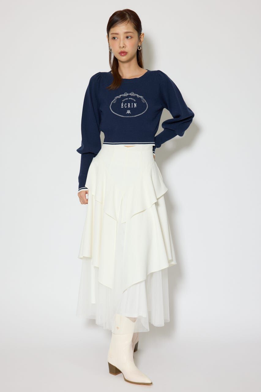 rienda「ロゴニットトップス」|ニット・セーター|