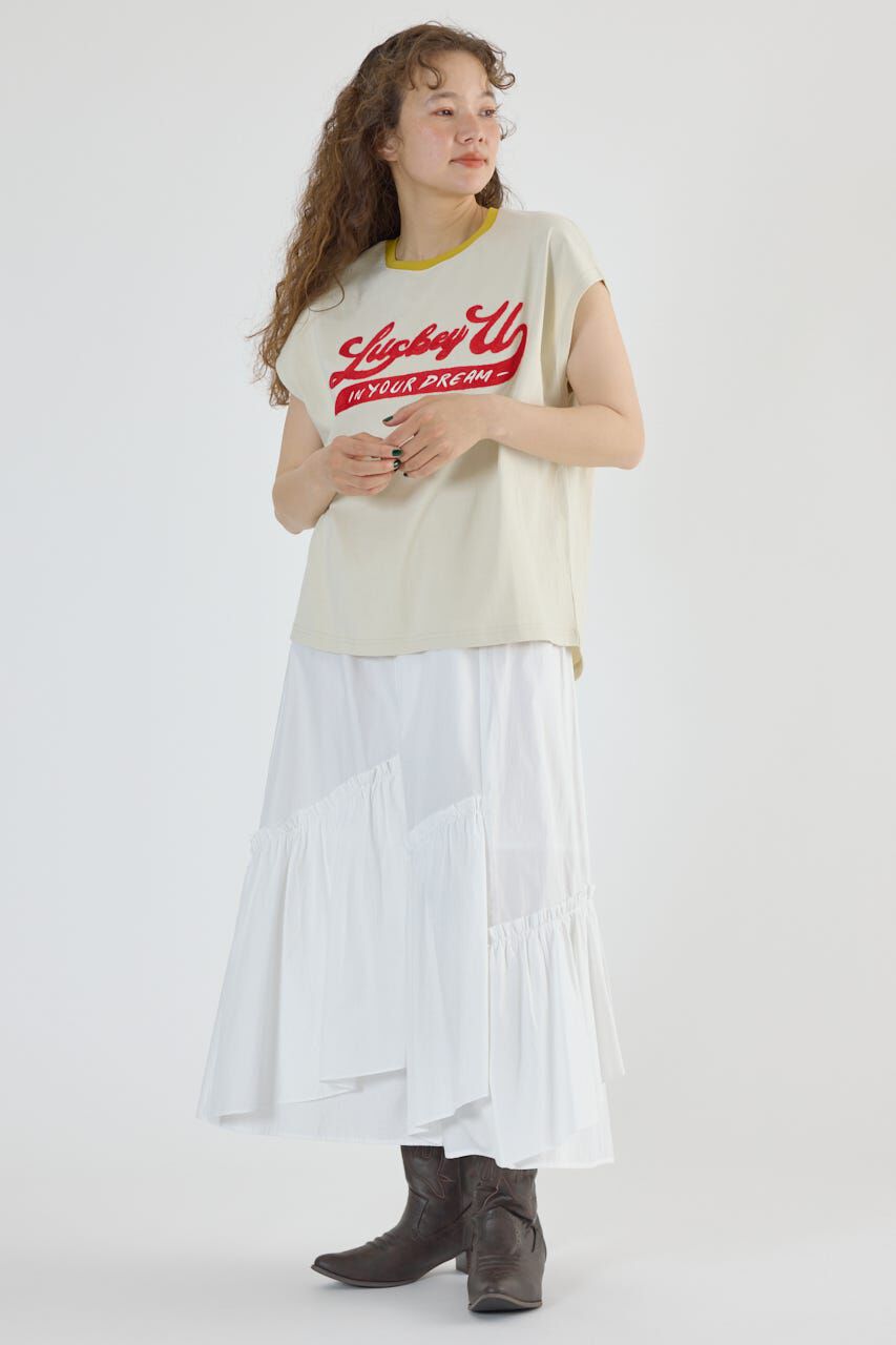 RODEO CROWNS「アシンメトリーギャザースカート」|スカート|