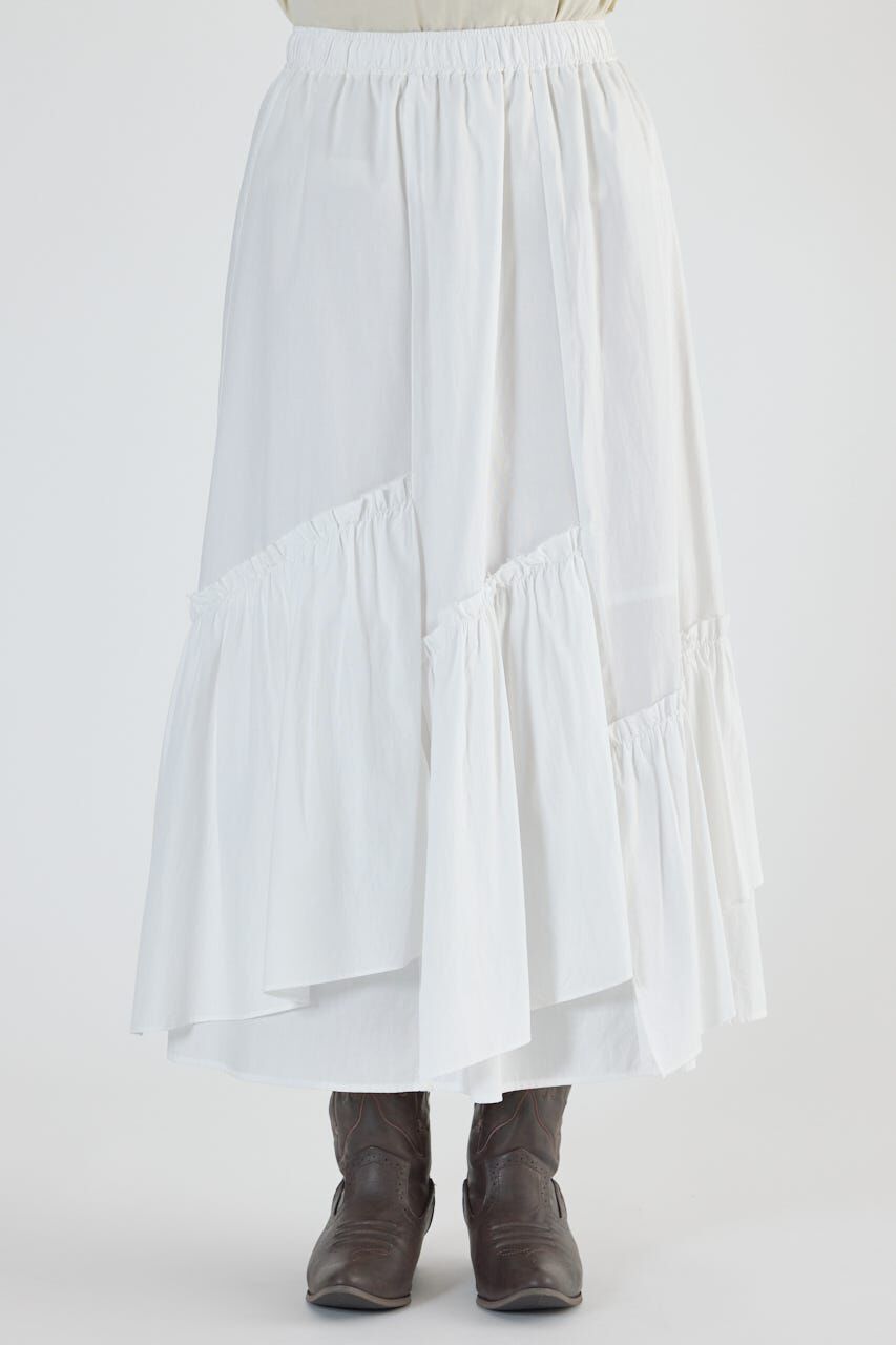 RODEO CROWNS「アシンメトリーギャザースカート」|スカート|