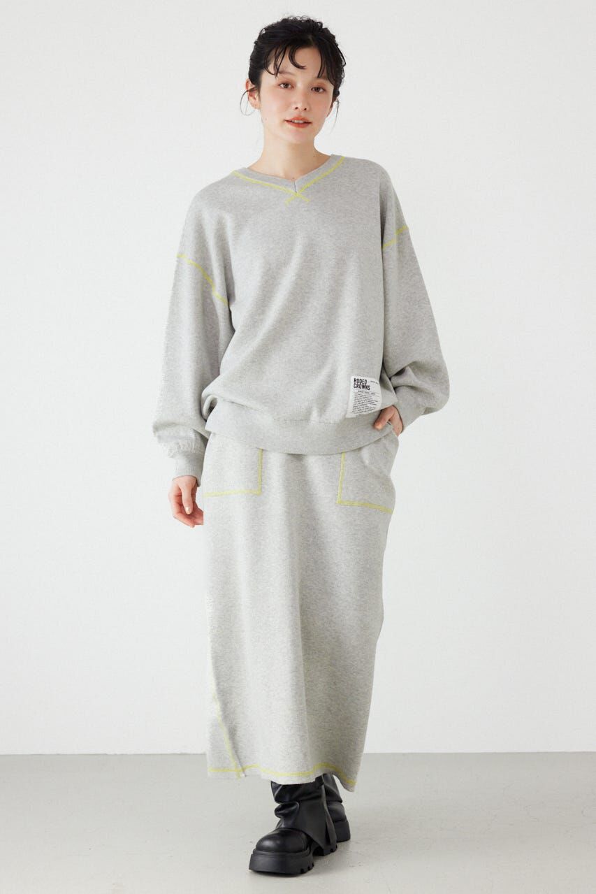 RODEO CROWNS「スウェットライク2wayネックニットトップス」|ニット・セーター|