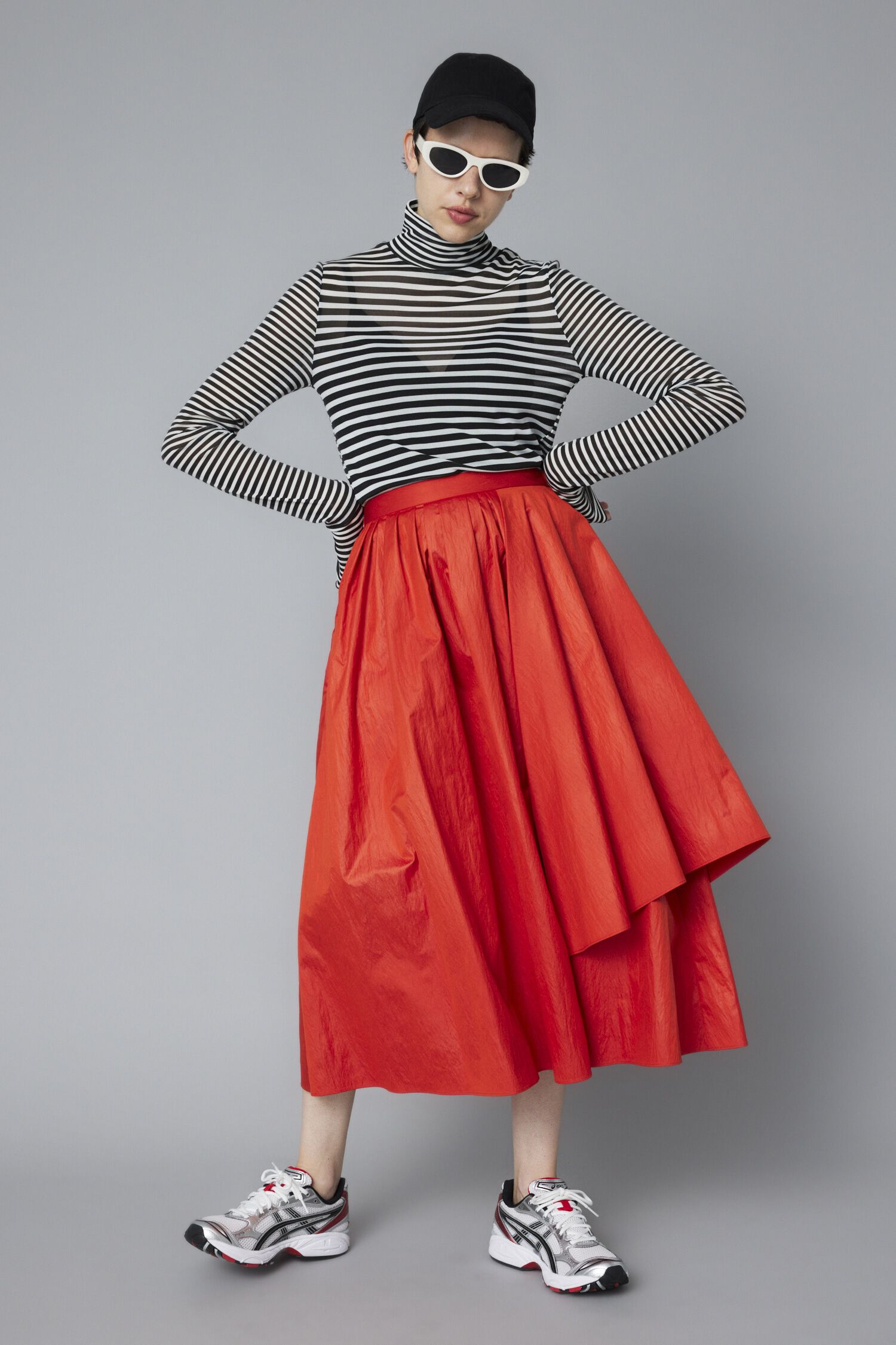 HeRIN.CYE「Layered skirt」|スカート|RED
