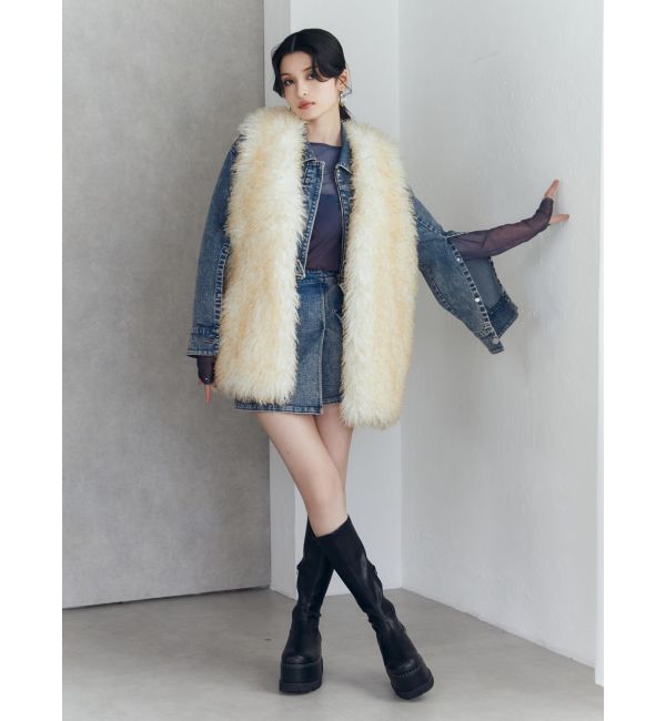 MURUA「フェイクファーオーバージレ」|ベスト・ジレ|