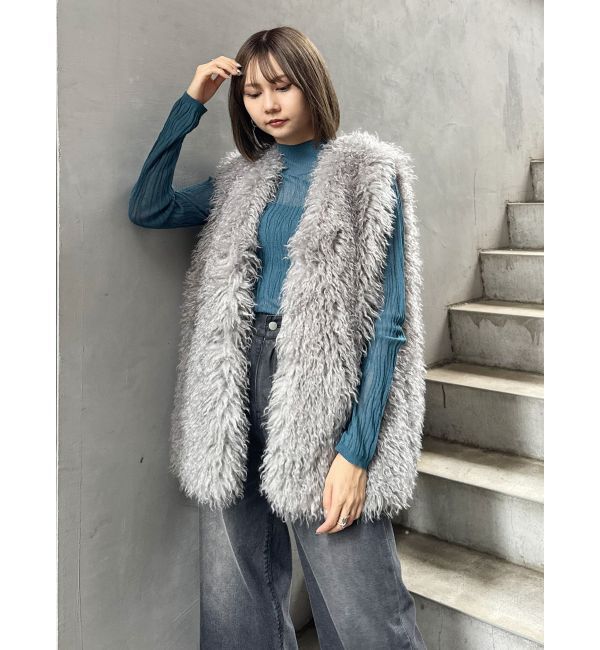 MURUA「フェイクファーオーバージレ」|ベスト・ジレ|