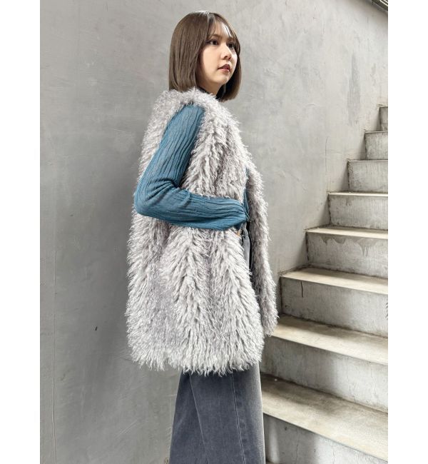 MURUA「フェイクファーオーバージレ」|ベスト・ジレ|