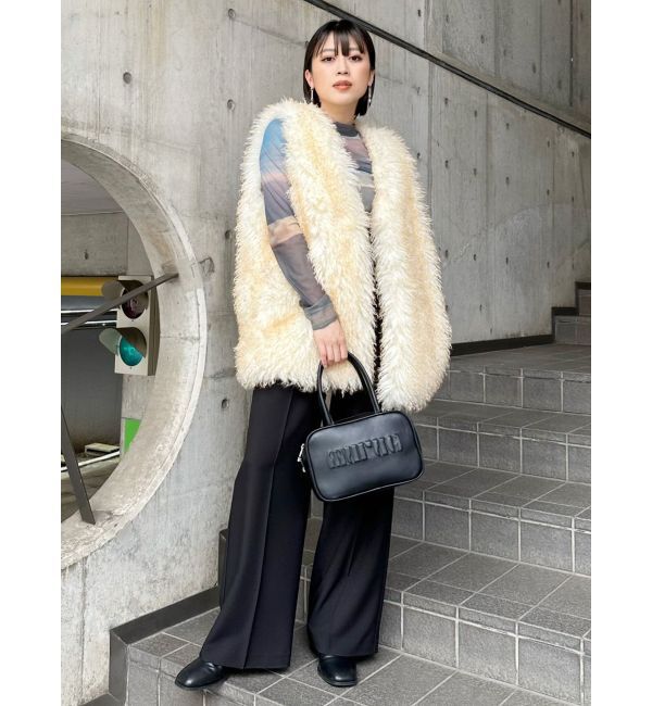 MURUA「フェイクファーオーバージレ」|ベスト・ジレ|