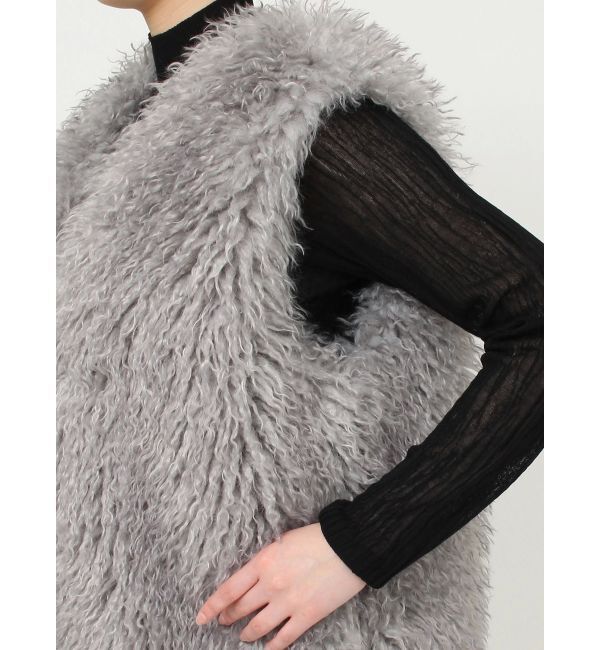 MURUA「フェイクファーオーバージレ」|ベスト・ジレ|