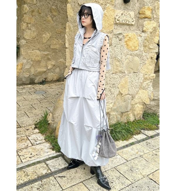 MURUA「シャーリングフードベスト【セットアップ着用可】」|ベスト・ジレ|