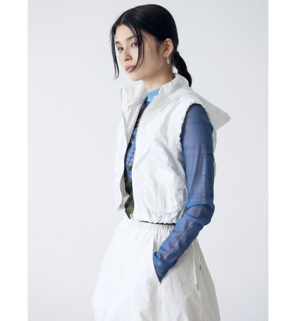 MURUA「シャーリングフードベスト【セットアップ着用可】」|ベスト・ジレ|