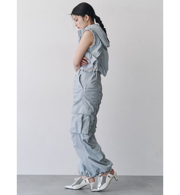 MURUA「シャーリングフードベスト【セットアップ着用可】」|ベスト・ジレ|