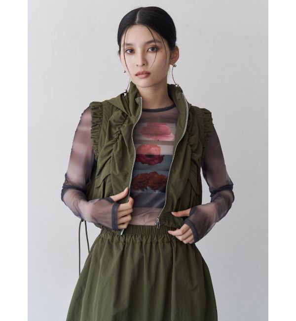 MURUA「シャーリングフードベスト【セットアップ着用可】」|ベスト・ジレ|