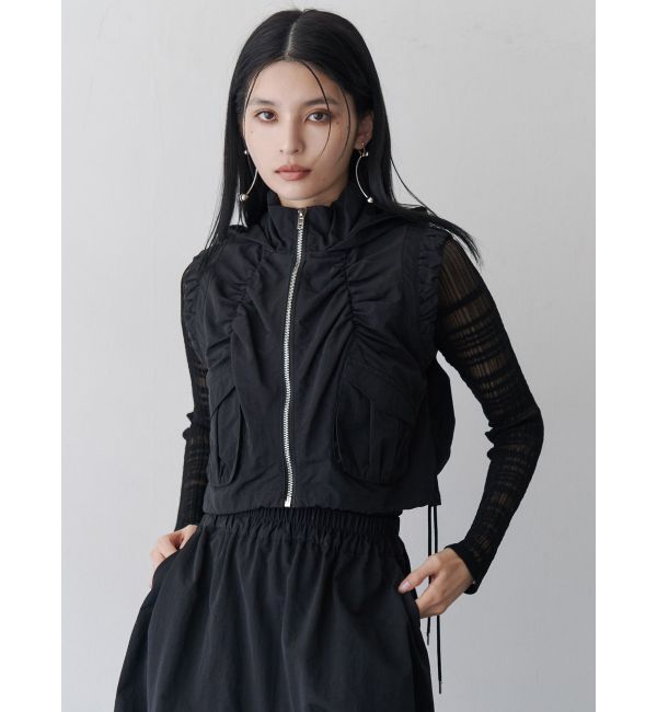 MURUA「シャーリングフードベスト【セットアップ着用可】」|ベスト・ジレ|