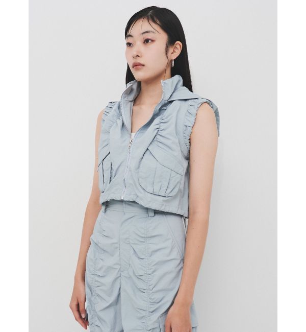 MURUA「シャーリングフードベスト【セットアップ着用可】」|ベスト・ジレ|