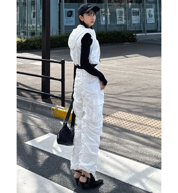 MURUA「シャーリングフードベスト【セットアップ着用可】」|ベスト・ジレ|