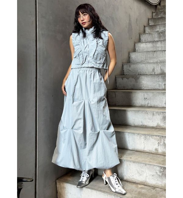 MURUA「シャーリングフードベスト【セットアップ着用可】」|ベスト・ジレ|