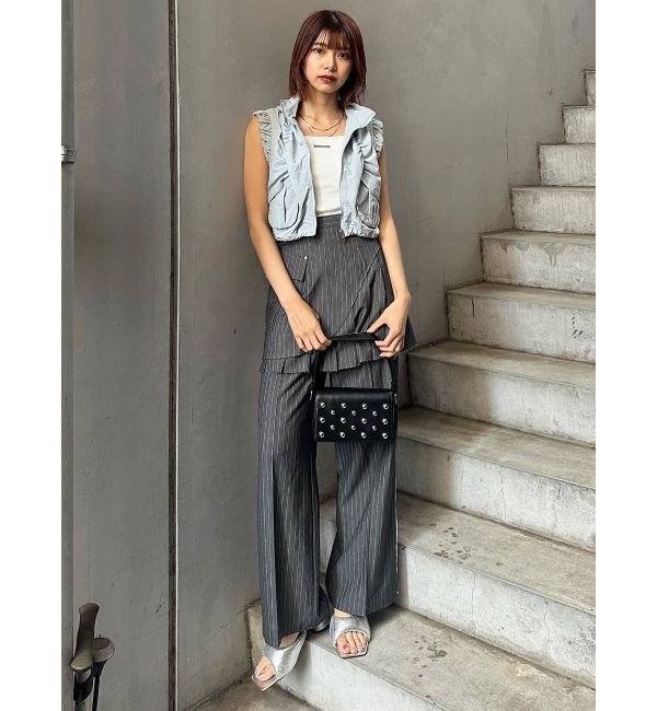 MURUA「シャーリングフードベスト【セットアップ着用可】」|ベスト・ジレ|