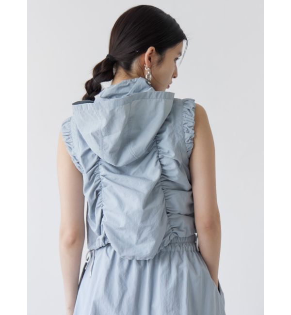 MURUA「シャーリングフードベスト【セットアップ着用可】」|ベスト・ジレ|