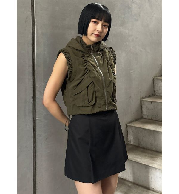 MURUA「シャーリングフードベスト【セットアップ着用可】」|ベスト・ジレ|