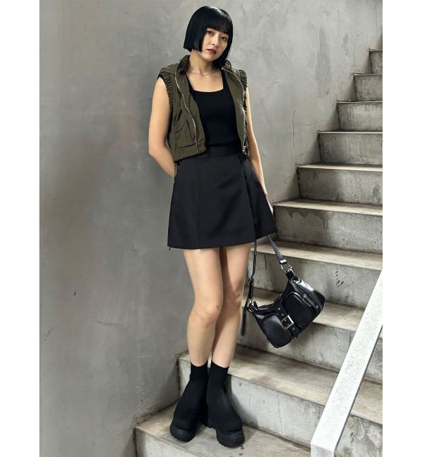 MURUA「シャーリングフードベスト【セットアップ着用可】」|ベスト・ジレ|