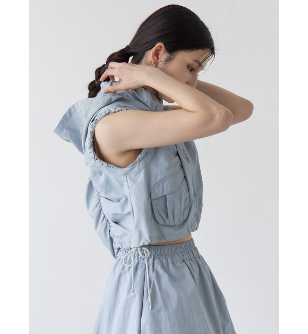 MURUA「シャーリングフードベスト【セットアップ着用可】」|ベスト・ジレ|