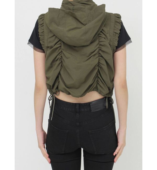 MURUA「シャーリングフードベスト【セットアップ着用可】」|ベスト・ジレ|