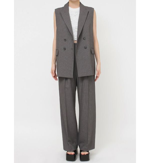 MURUA「ピークドラペルダブルミドルジレ」|ベスト・ジレ|